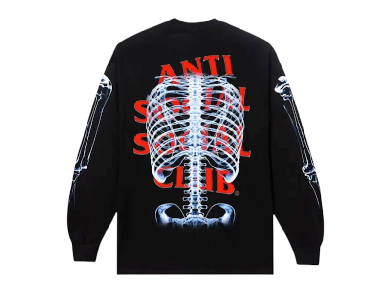 Anti Social Social Club Bones Long-Sleeve T-shirt Black