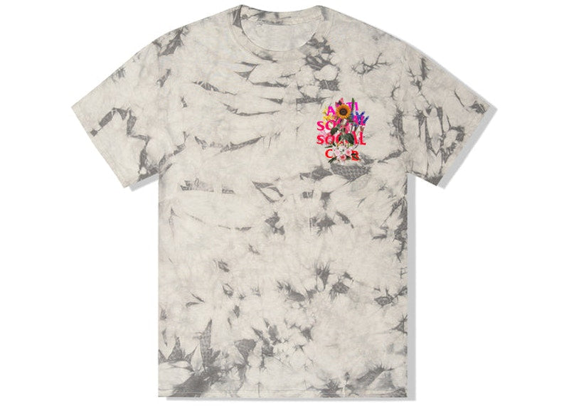 Anti Social Social Club Bouquet For The Old Days T-shirt Black Tie Dye