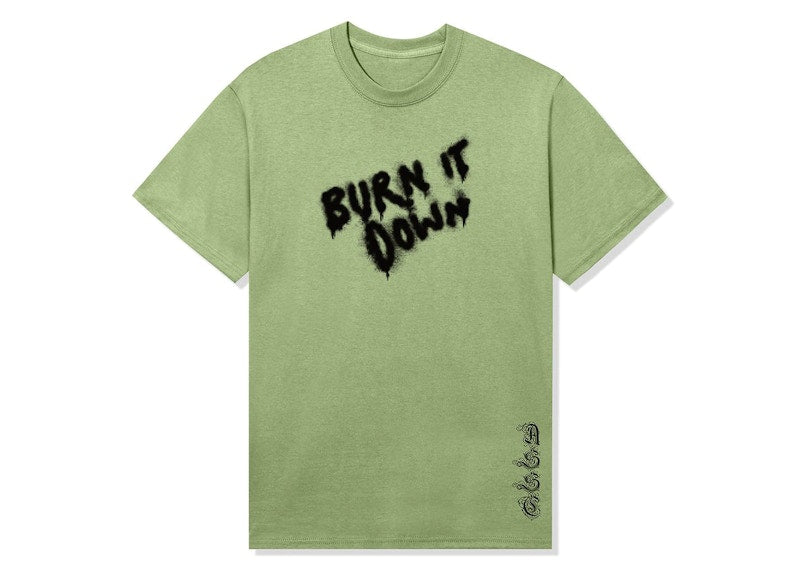 Anti Social Social Club Brun It Down Tee Pistachio