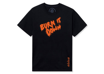 Anti Social Social Club Burn It Down Tee Black/Orange