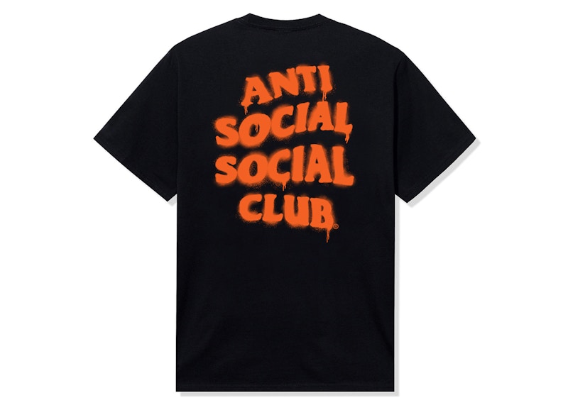 Anti Social Social Club Burn It Down Tee Black/Orange