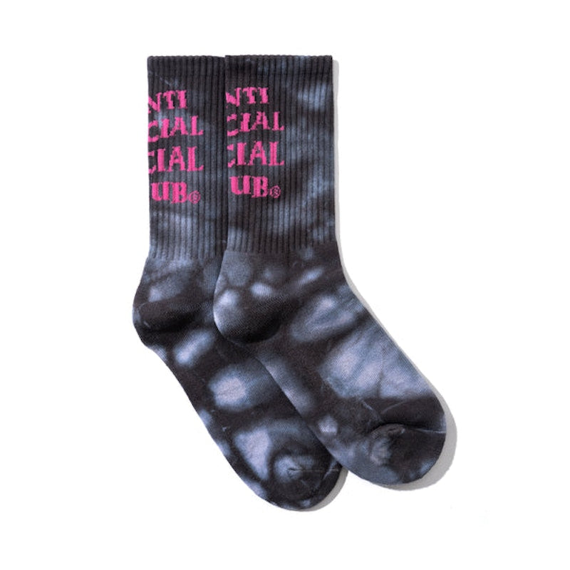 Anti Social Social Club Call My Bluff Socks Black Tie Dye