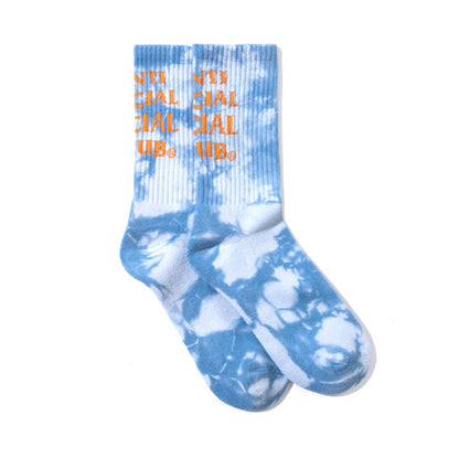 Anti Social Social Club Call My Bluff Socks Blue Tie Dye