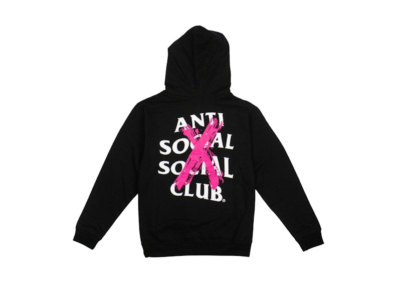 Anti Social Social Club Cancelled Hoodie Black (Pink X)