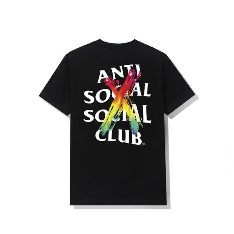 Anti Social Social Club Cancelled Rainbow Tee Black