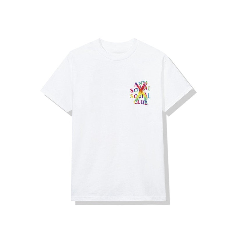 Anti Social Social Club Cancelled Rainbow Tee White
