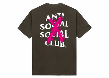 Anti Social Social Club Cancelled VIP Access Drop Tee Dusty Brown