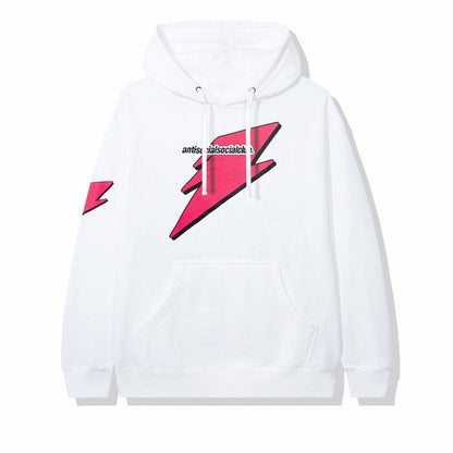 Anti Social Social Club Careless Bolt Hoodie White/Pink