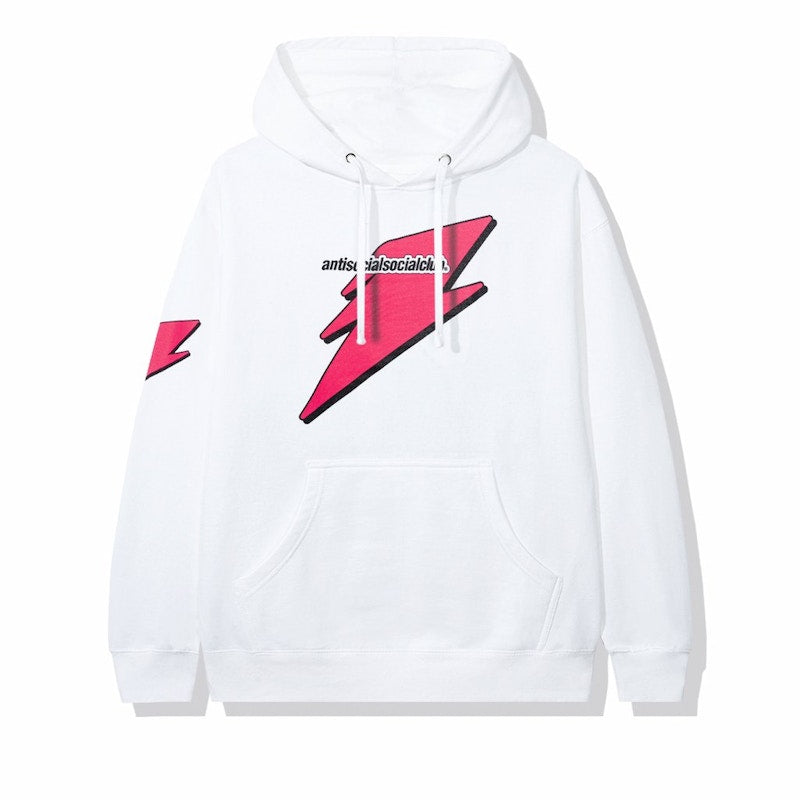 Anti Social Social Club Careless Bolt Hoodie White/Pink