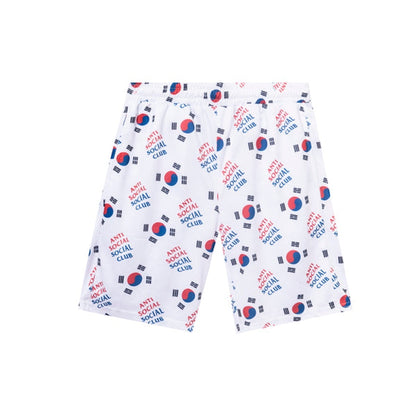 Anti Social Social Club Case Study Flag Mesh Shorts White