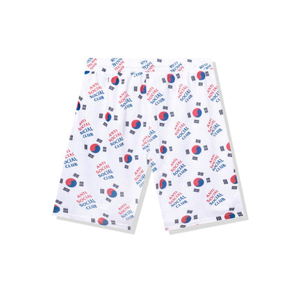 Anti Social Social Club Case Study Flag Mesh Shorts White