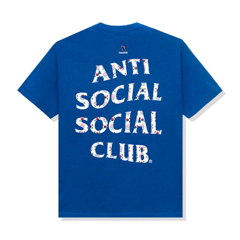 Anti Social Social Club Case Study Flag T-shirt Blue