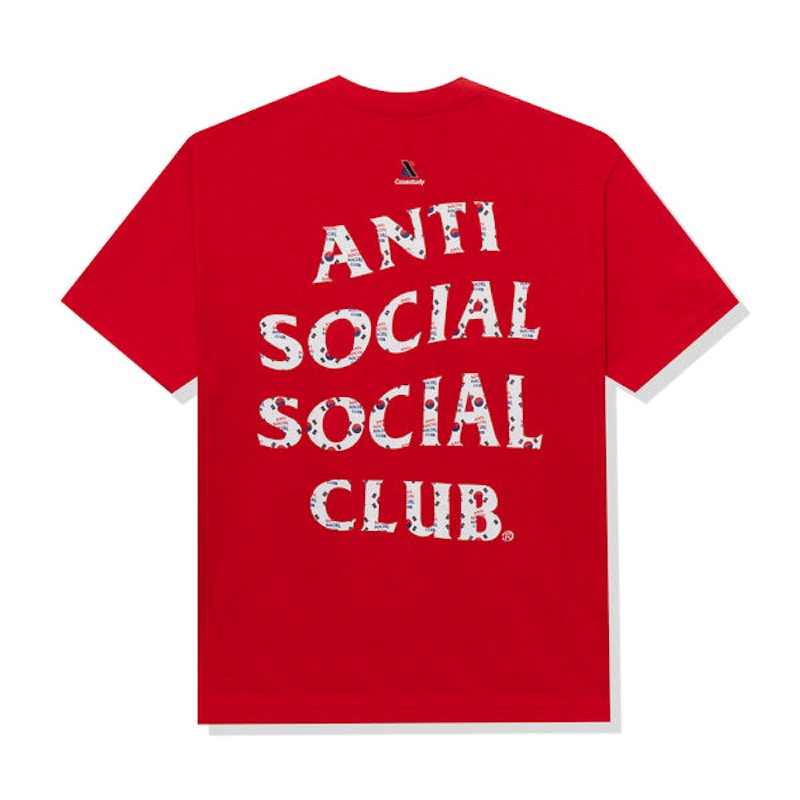 Anti Social Social Club Case Study Flag T-shirt Red
