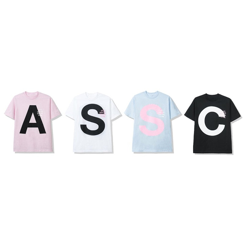 Anti Social Social Club Catchem Tee (4 Pack) (FW19) Pink/White/Blue/Black