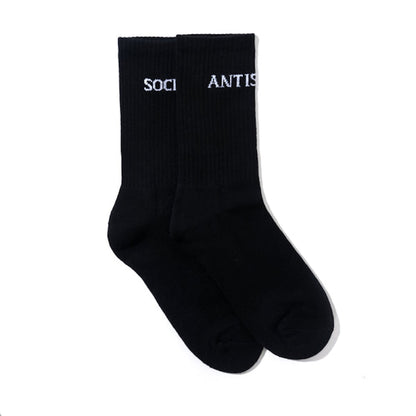 Anti Social Social Club Catchphrase Socks Black