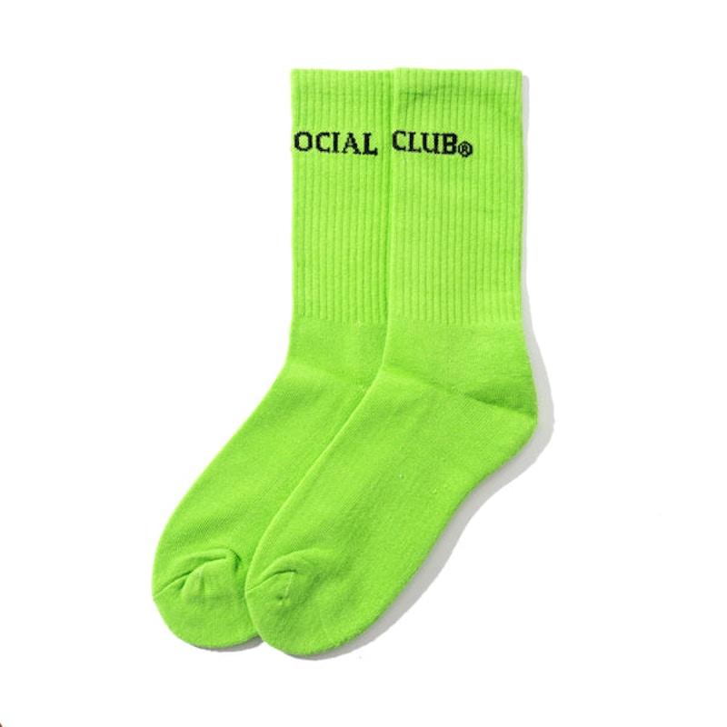 Anti Social Social Club Catchphrase Socks Green