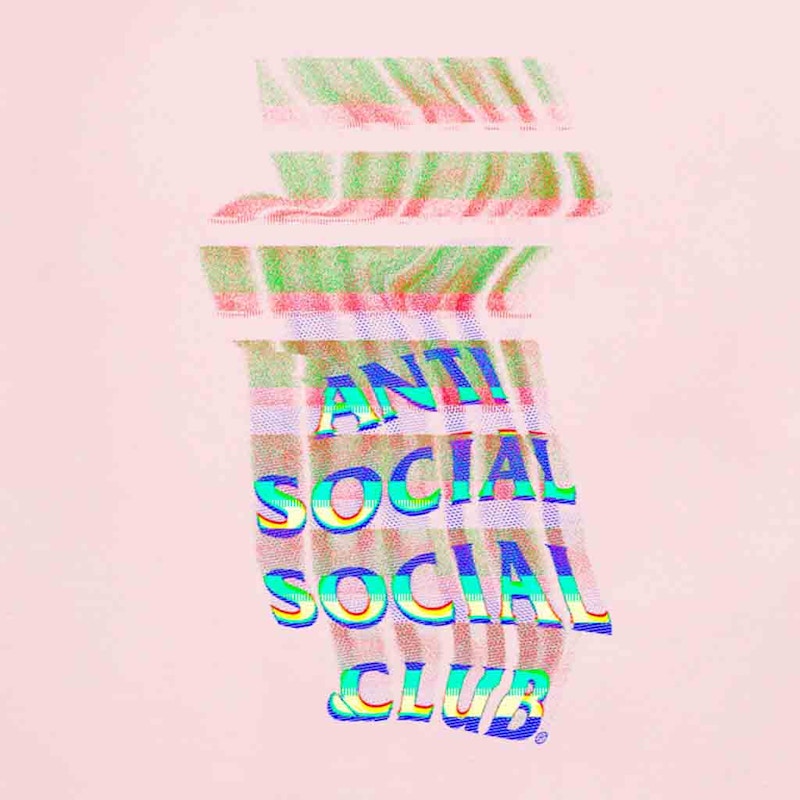 Anti Social Social Club Channel 747 Hoodie Pink