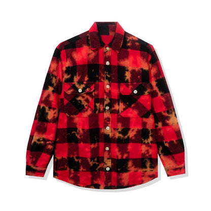 Anti Social Social Club Chromey Flannel Red Tie Dye
