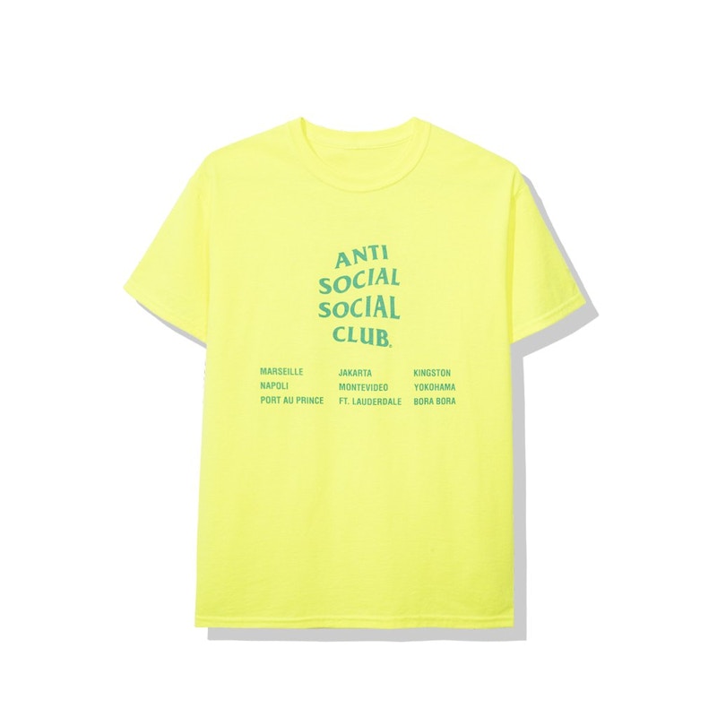 Anti Social Social Club Club Med Tee Neon Green