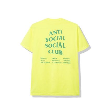 Anti Social Social Club Club Med Tee Neon Green