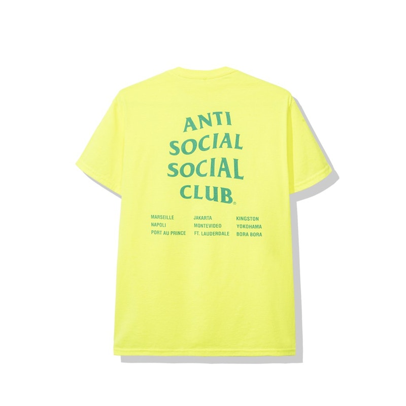 Anti Social Social Club Club Med Tee Neon Green