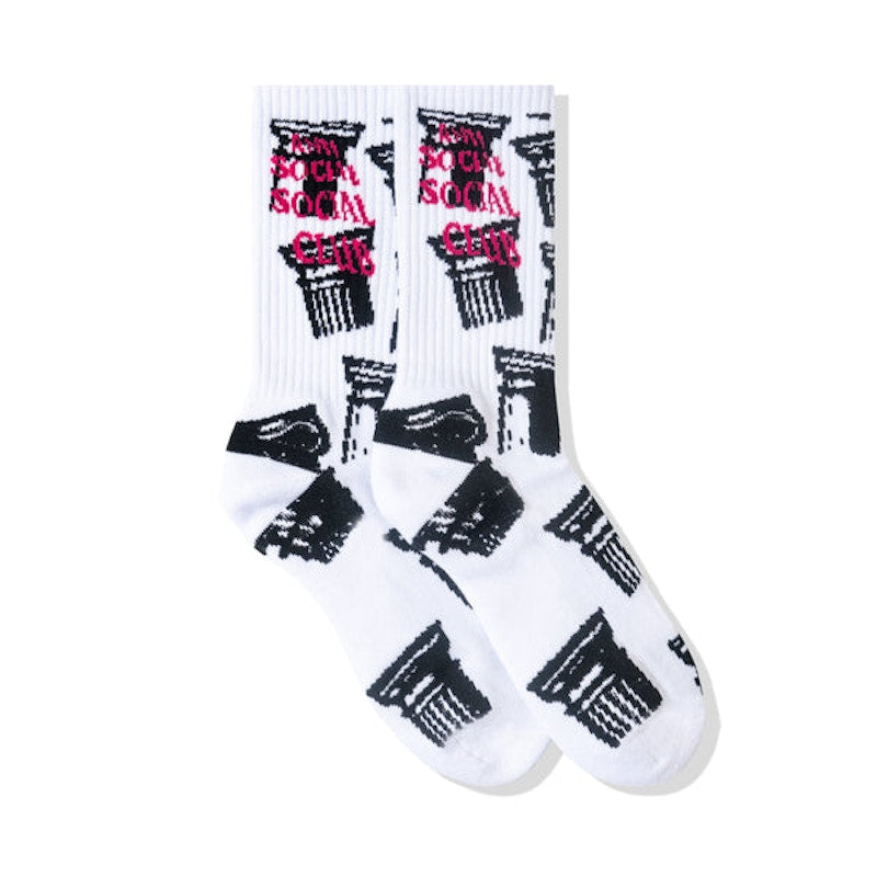 Anti Social Social Club Collapse Socks White