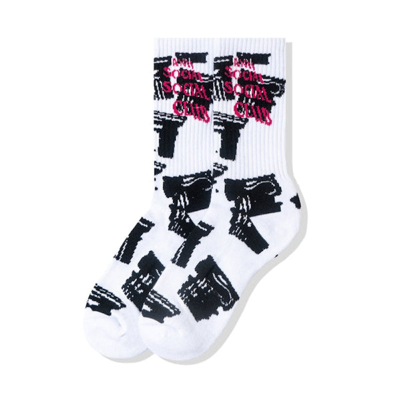 Anti Social Social Club Collapse Socks White