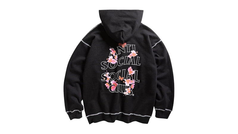 Anti Social Social Club Contrast Stitch Hoodie Black
