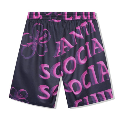 Anti Social Social Club Coral Crush Mesh Bored Shorts Black