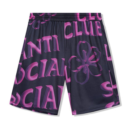 Anti Social Social Club Coral Crush Mesh Bored Shorts Black