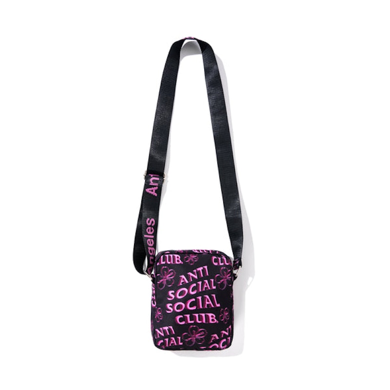 Anti Social Social Club Coral Crush Side Bag Black