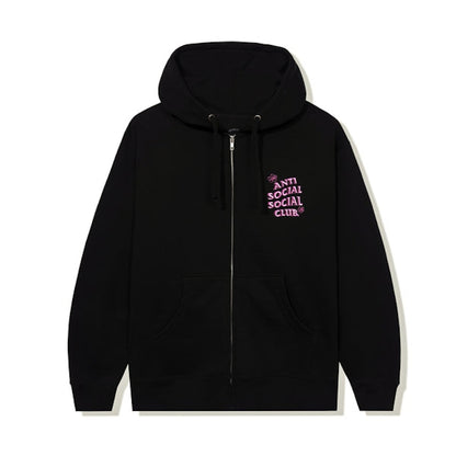 Anti Social Social Club Coral Crush Zip Up Hoodie Black
