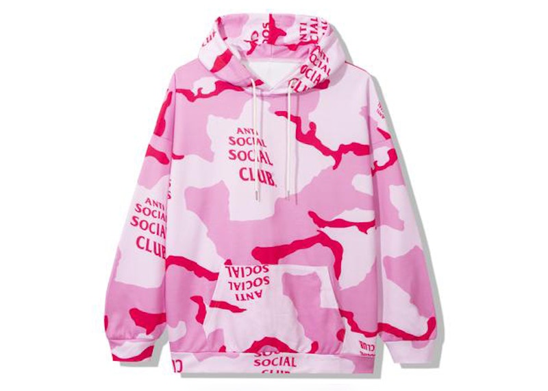 Anti Social Social Club Cotton Candy Hoodie Pink Camo