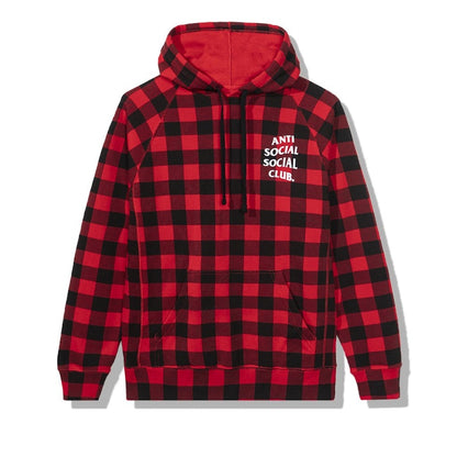 Anti Social Social Club Crossed Out Hoodie Checkered Red