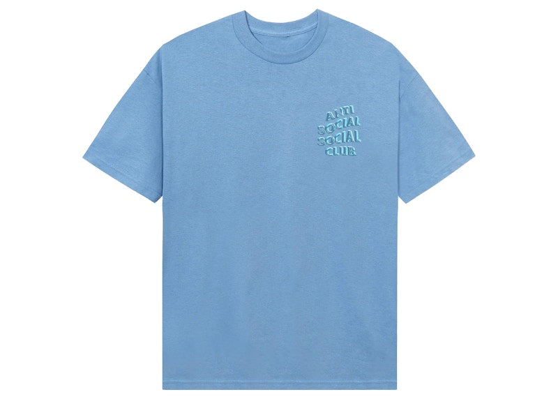 Anti Social Social Club Deeper Than Usual Tee Aquatic Blue