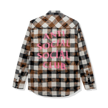 Anti Social Social Club Dialtone Flannel Black Tie Dye