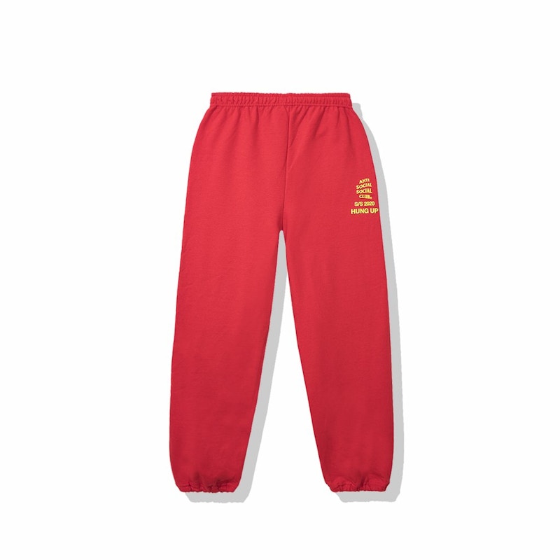 Anti Social Social Club Dialtone Sweatpants Red