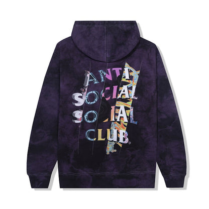 Anti Social Social Club Dissociative Hoodie Black/Purple Tie Dye