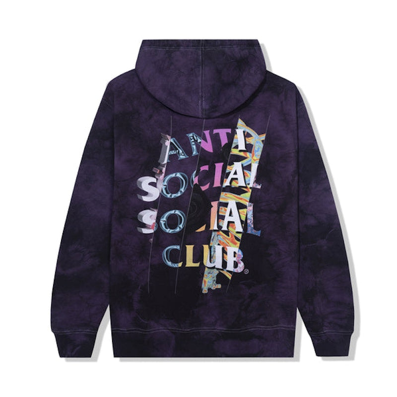 Anti Social Social Club Dissociative Hoodie Black/Purple Tie Dye