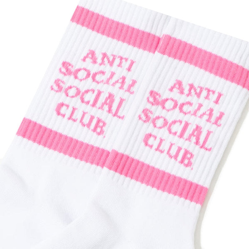 Anti Social Social Club Down The Tube Socks Pink/White