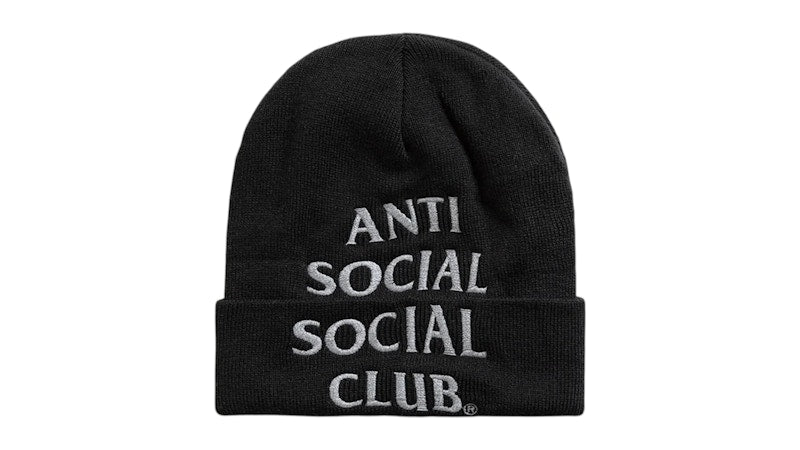 Anti Social Social Club Embroidered Beanie Black