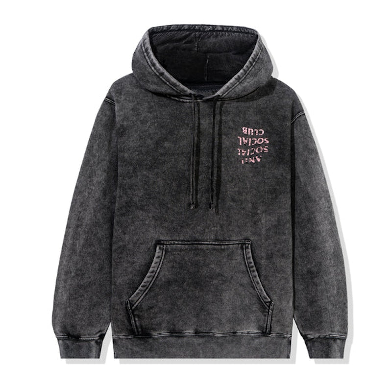 Anti Social Social Club Fall Through The Cracks Washed Hoodie Black