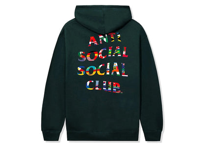 Anti Social Social Club Flag Collage Hoodie Alpine Green