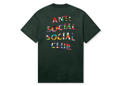 Anti Social Social Club Flag Collage Tee Dark Green