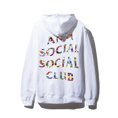 Anti Social Social Club Flag Hoodie White
