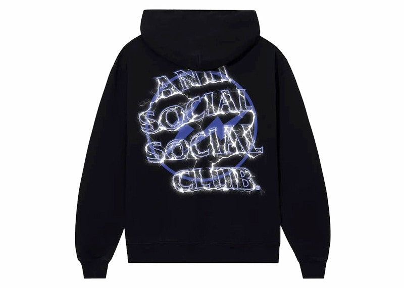 Anti Social Social Club Fragment Bolt Hoodie Black/Navy