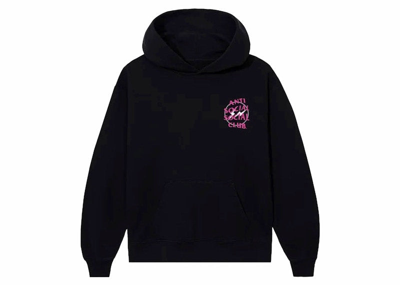Anti Social Social Club Fragment Half Tone Hoodie Black/Pink