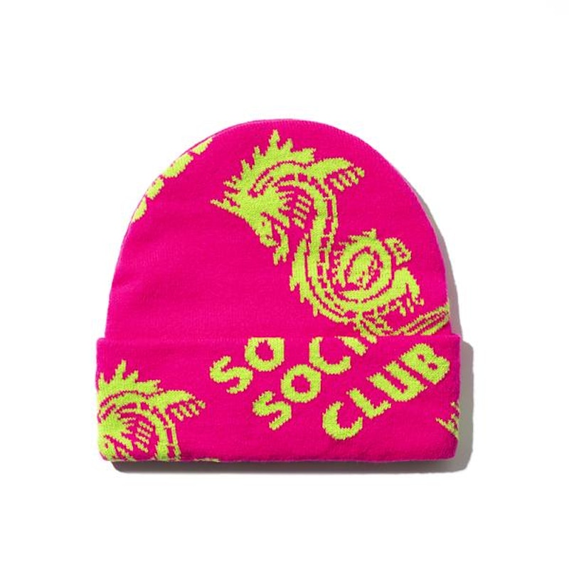 Anti Social Social Club Garden Grove Knit Cap Pink