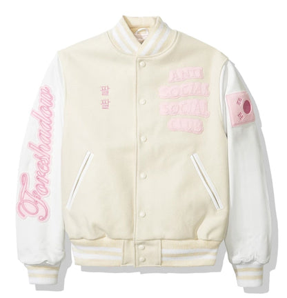 Anti Social Social Club Golden Bear Jacket (FW19) White/Cream