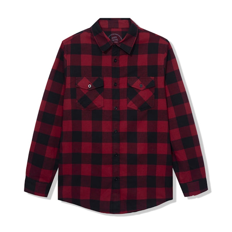 Anti Social Social Club Happiest Place On Earth Flannel Red